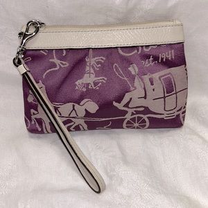 Coach purple wristlet